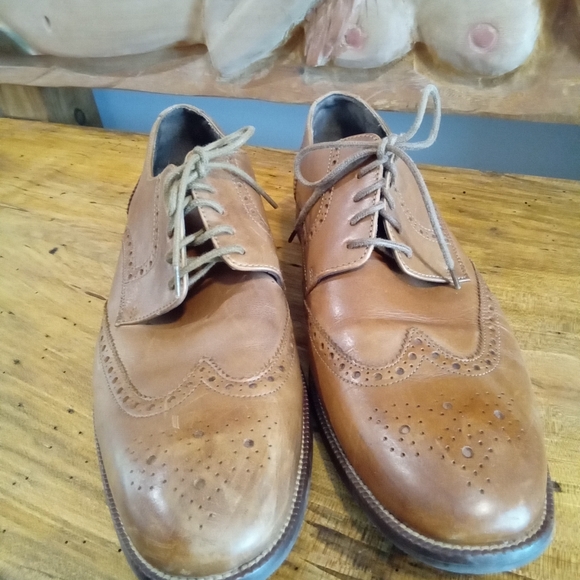 Cole Haan Classic Tan Leather Men's Brogues  Wingtips Size 11 - Picture 1 of 13